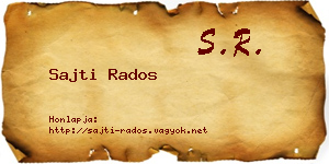 Sajti Rados névjegykártya